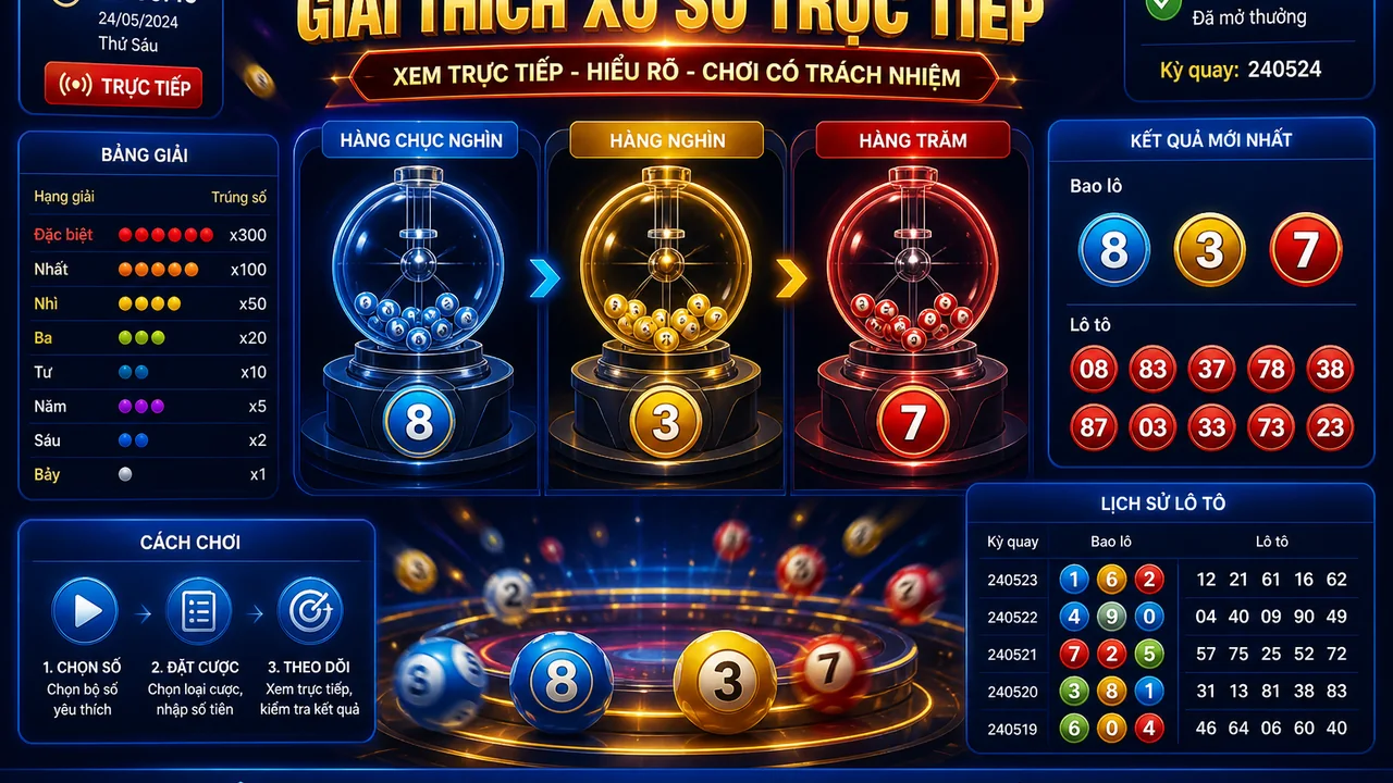 Xem trực tiếp dễ hiểu hơn: các trò chơi xổ số phổ biến tại 555win là gì?